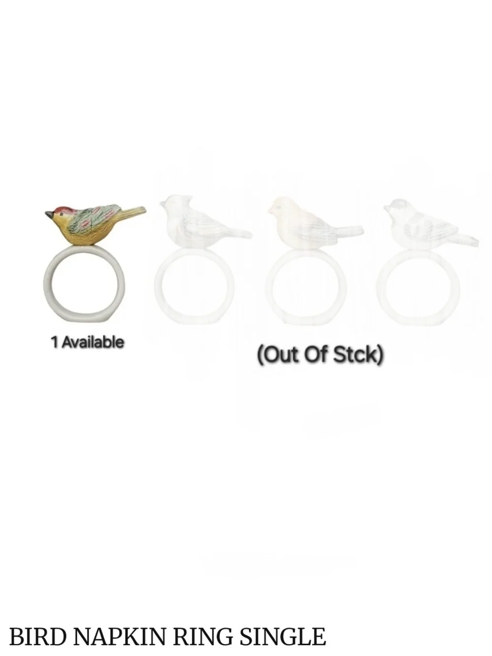 Ceramic Bird Napkin Ring